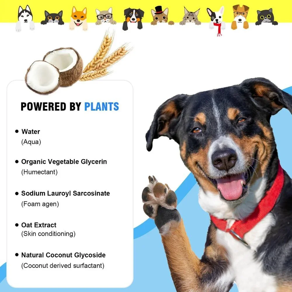 YEALIR Plant Based Foaming Paw Cleaner 2 Pack Silicone Scrubber, Towel 13.6 oz